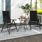 Costway 1/2/4 PCS Patio Folding Chair Outdoor Chairs with Padded Seat, Adjustable Backrest Black